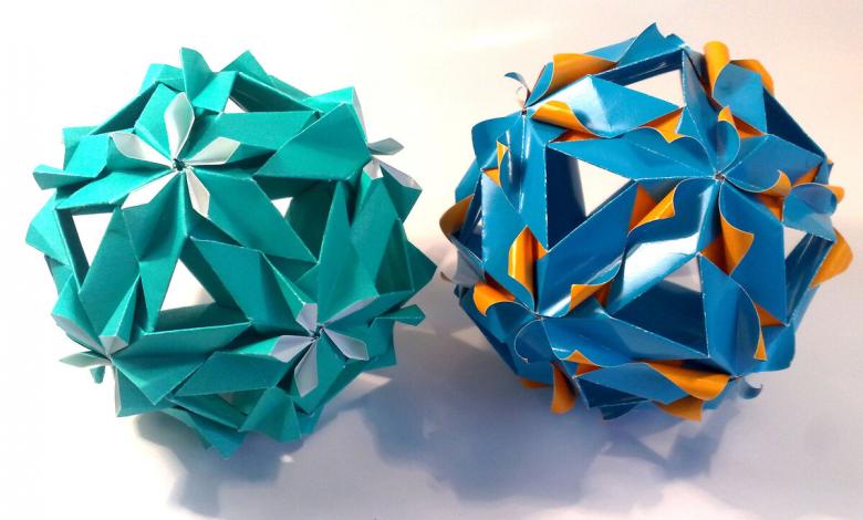 Kusudama: možnosti, fotografické diagramy, ako vyrobiť gule kusudama z papiera