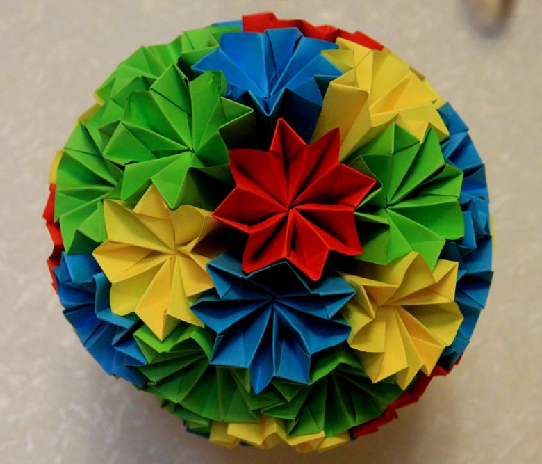 Kusudama: muligheder, fotodiagrammer, hvordan man laver kusudama -bolde ud af papir