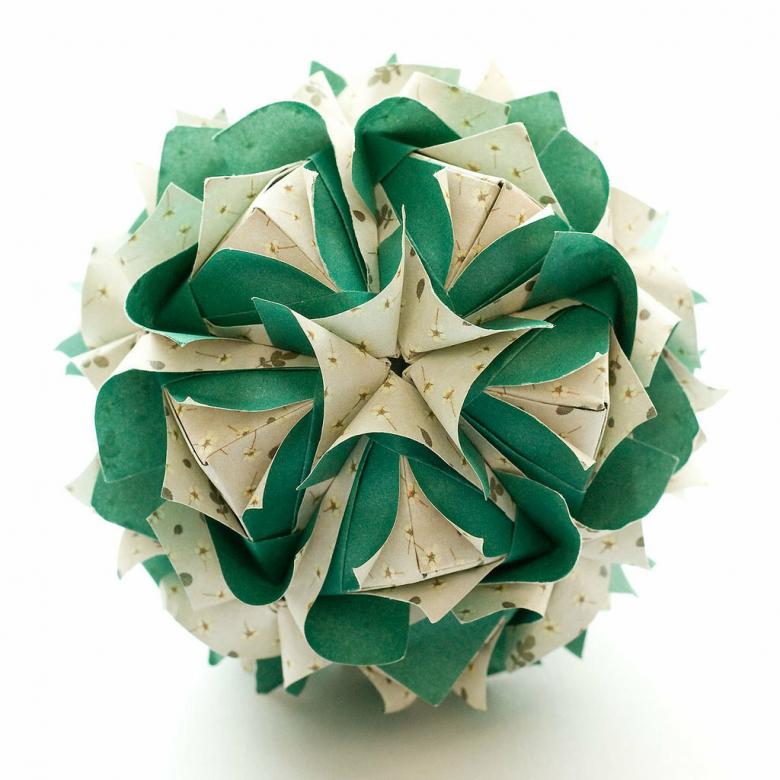 Kusudama: muligheder, fotodiagrammer, hvordan man laver kusudama -bolde ud af papir