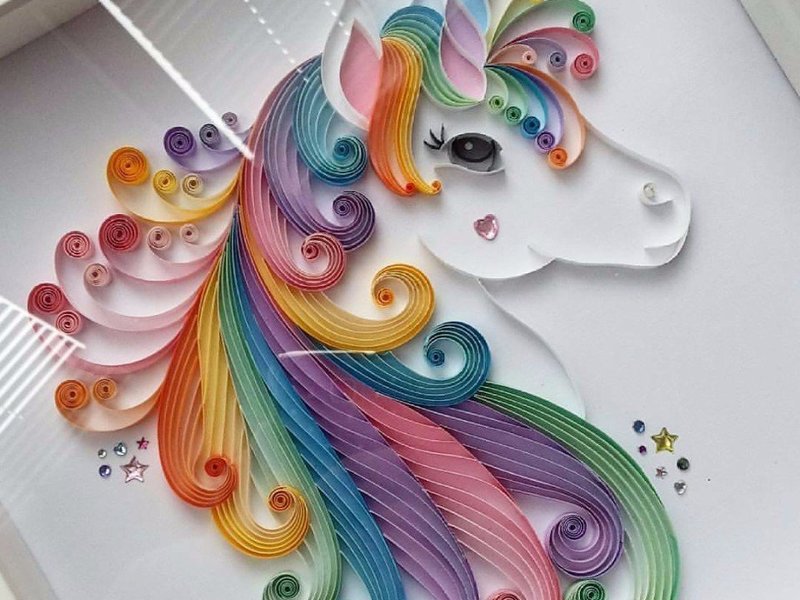 Quilling enhjørning