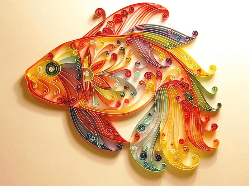 Quilling ψάρια