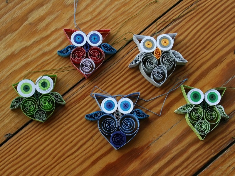 Quilling pöllöt