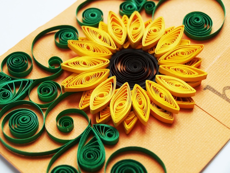 Quilling auringonkukka