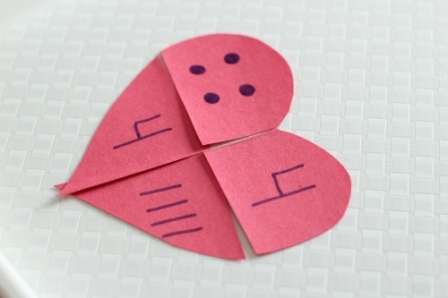 papierové remeslá na Valentína