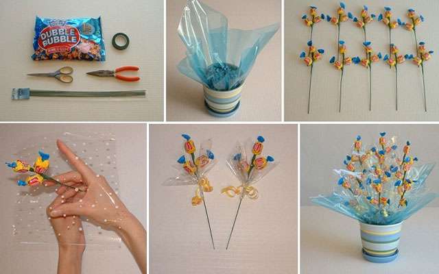 πώς να φτιάξετε ένα μπουκέτο γλυκά με τα χέρια σας