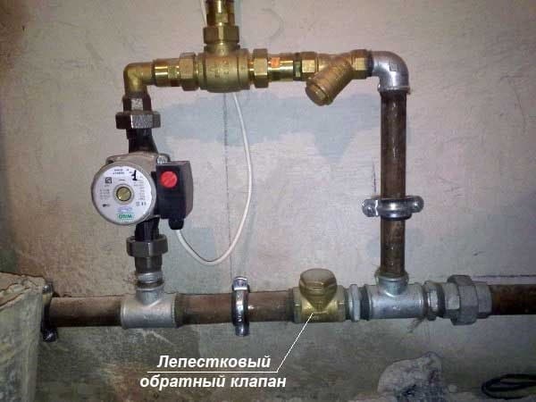 Inštalácia spätného ventilu v horizontálnom obtokovom potrubí Bypass spätný ventil