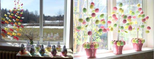 Ikkunoiden koristelu pääsiäisenä