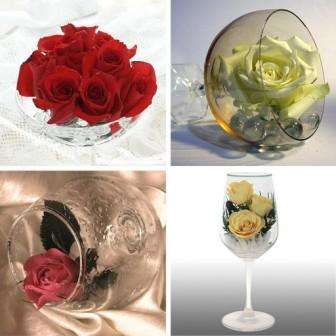Πληκτρολογήστε ένα ποτήρι, φιάλη ή ένα όμορφο ποτήρι νερό, προσθέστε πέταλα λουλουδιών και τοποθετήστε ένα αναμμένο κερί πάνω από το ποτήρι