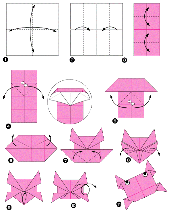 Origami-papir til børn: enkle diagrammer, trin-for-trin fotos og videoer