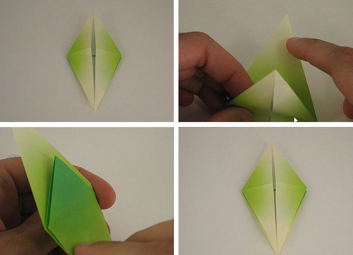 Trin-for-trin samling af en origami guldsmede