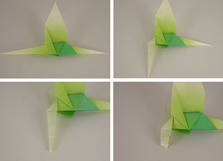 Vaiheittainen origami-sudenkorennan kokoaminen