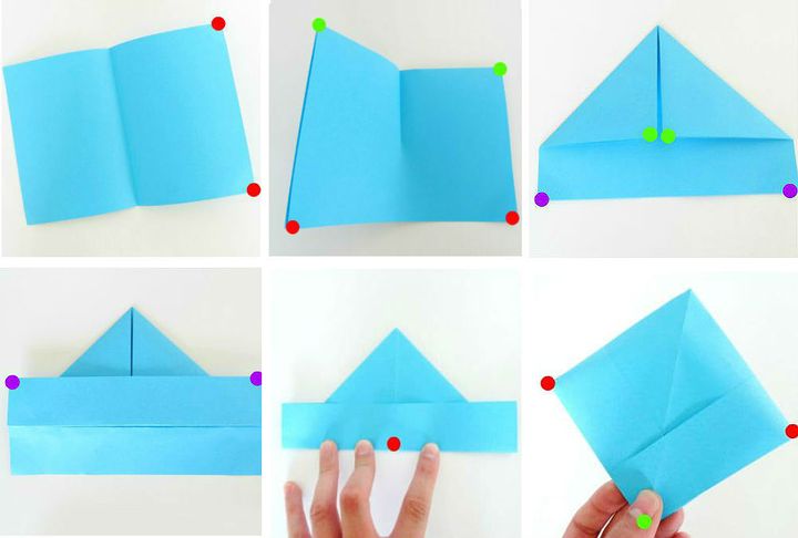 Podrobná montáž origami lodí