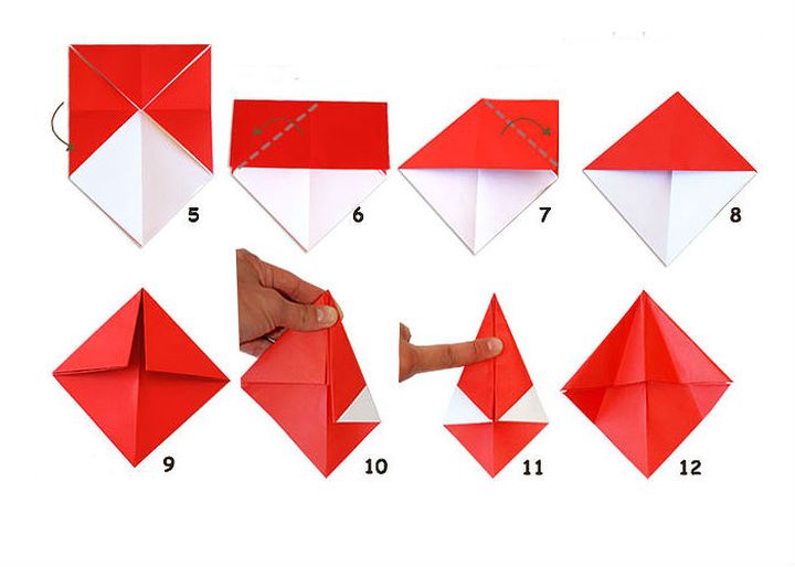 Trin-for-trin samling af origamisvampe