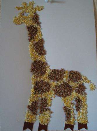 billede - en giraf fra korn