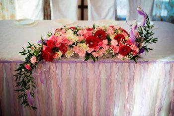 زهور ديكور طاولة الزفاف