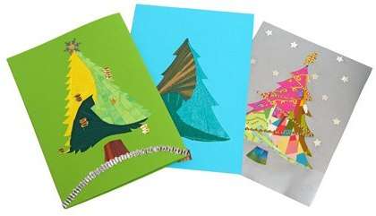 Πρωτοχρονιάτικη καρτ ποστάλ σε στιλ αναδίπλωσης ίριδας