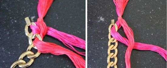 DIY tråd halskæde