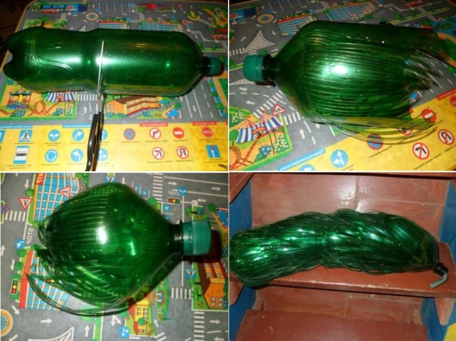 نخيل من الدرجة الأولى DIY من الزجاجات البلاستيكية