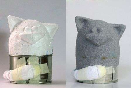 papier mache γάτα