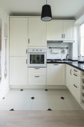 تصميم المطبخ 9 أمتار مربعة. م مع الثلاجة