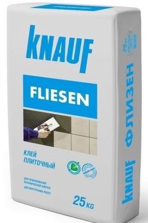 Лепило за плочки Knauf Fliesen: характеристики и спецификации