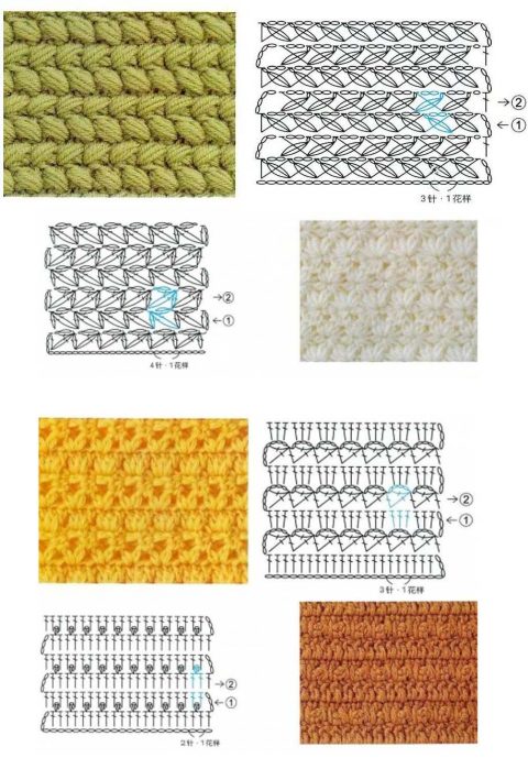 أنماط رائعة لحياكة أنماط الكروشيه الكثيفة