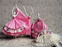 DIY ballerina håndværk fra servietter