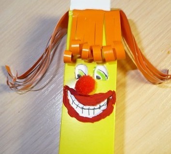 DIY papierový klaun