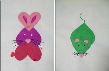 Du kan ende med en usædvanlig mus. Selv en kanin eller en killing kan dekorere dit hjerteapplikation.