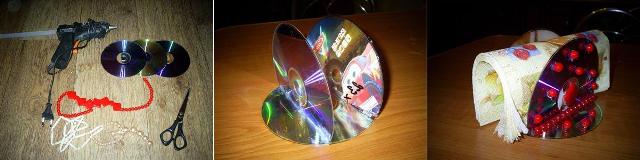 DIY držiak na obrúsky majstrovskej triedy z diskov DVD