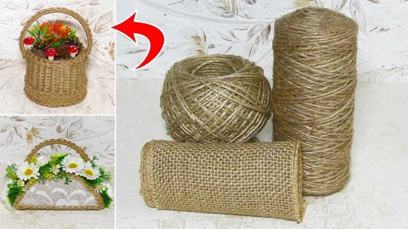 DIY jutové remeslá krok za krokom: jednoduché pokyny s fotografiami a popismi