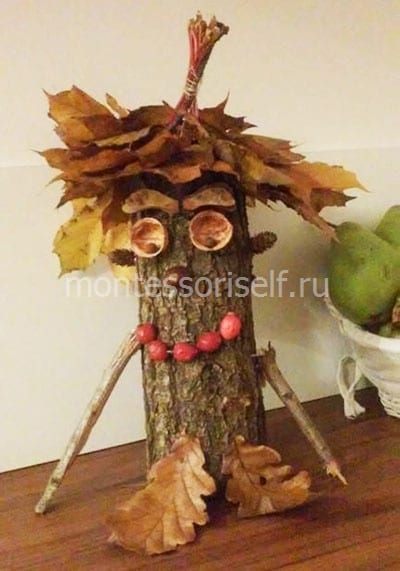 Báječný lesný muž z prírodných materiálov Báječný lesný muž z prírodných materiálov