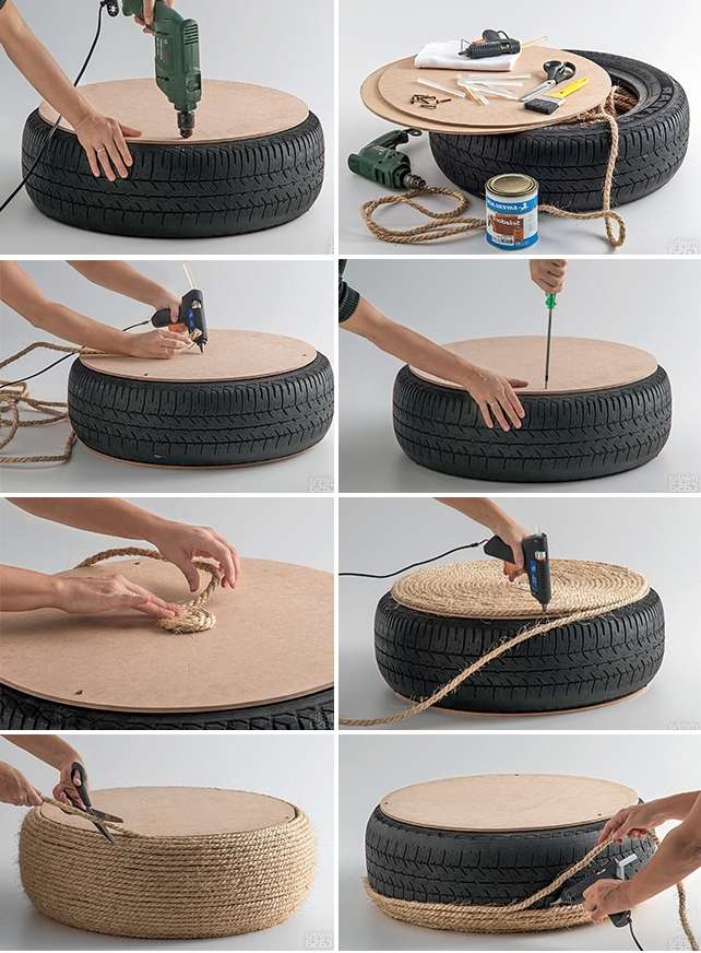 Ďalšia možnosť pre puf z pneumatík