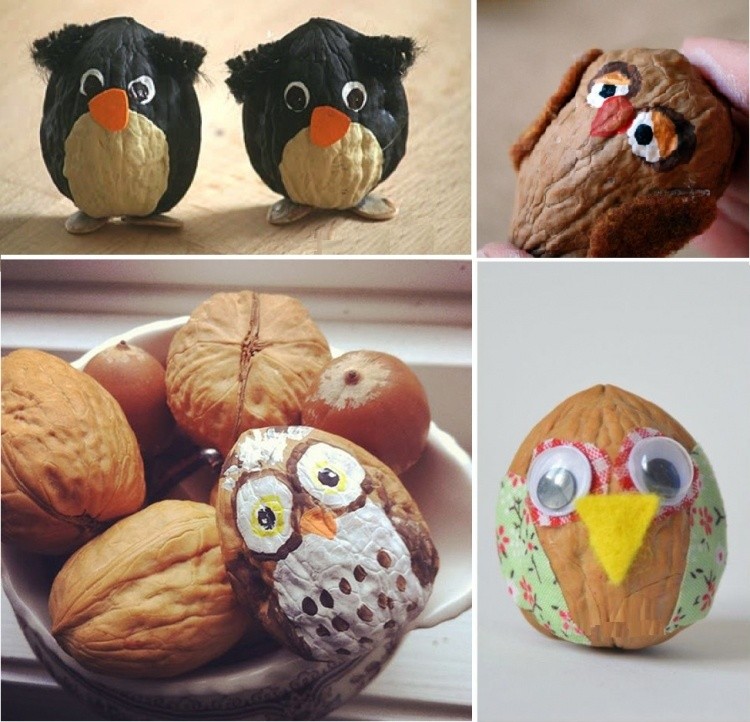 Käsityöt pähkinäkuorista: valokuvaesimerkkejä ja video -ohjeita