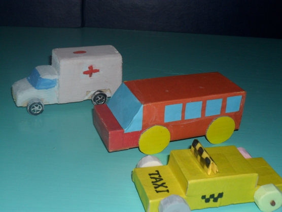 Ambulanssi, paloauto - käsityöt
