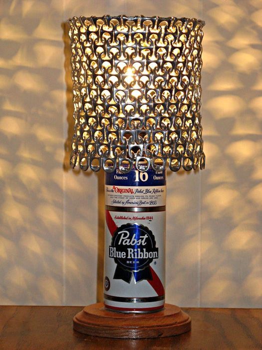 lampa - remeselné plechovky od piva