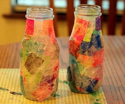 DIY glasflaske vase