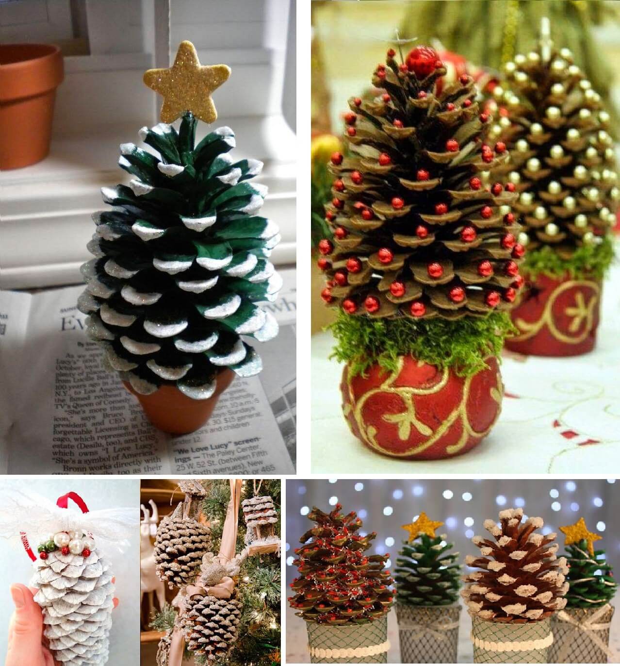 φτιάξτε μόνοι σας χριστουγεννιάτικα δέντρα από χωνάκια για τις διακοπές του νέου έτους