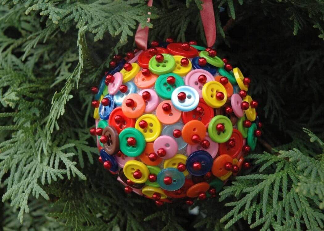 Krásna lopta - DIY hračka na vianočný stromček