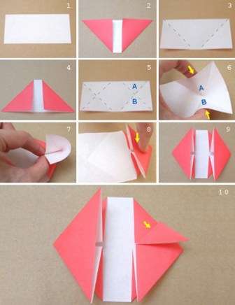 Jos pidät origami -tekniikasta, voit hallita uuden mallin sydämen tekemiseksi paperista. Kuvassa veneet on valmistettu värillisestä paperista, mutta jos sinulla on erityistä origami -paperia tai värillistä toimistopaperia, on parempi käyttää sitä niin, että valkoinen puoli ei ole näkyvissä.