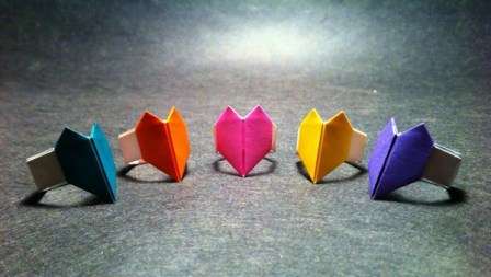 قلوب حرفة الورق. كيفية صنع اوريغامي
