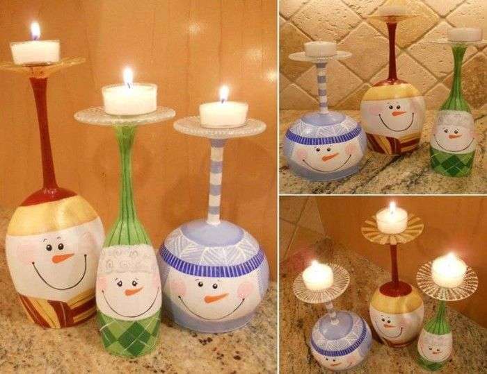 شمعدان زجاجي مقلوب