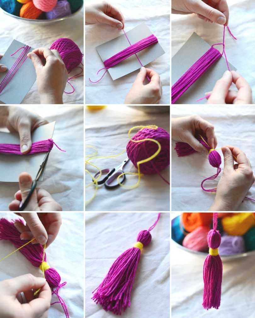 DIY pomponer - foto - ideer til originale hjemmelavede pomponer