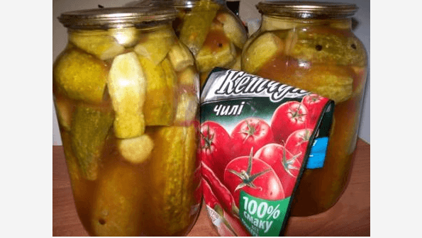 وصفة: الخيار مع كاتشب تورشين الفلفل الحار الخيار مع الكاتشب تورشين الفلفل الحار وصفة خطوة