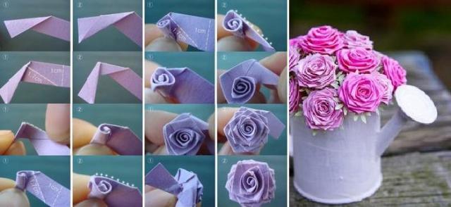DIY υφασμάτινα τριαντάφυλλα