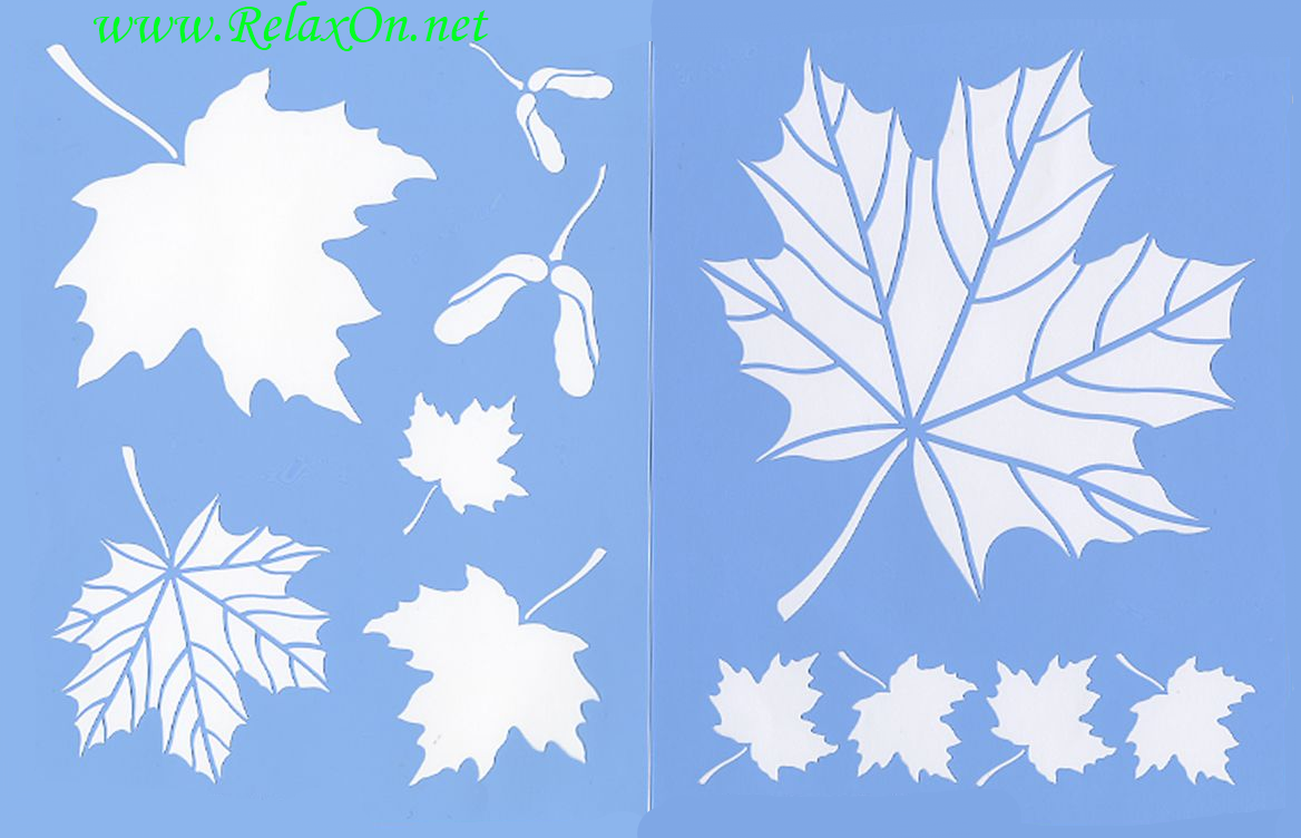Maple Leaves Stencil-4