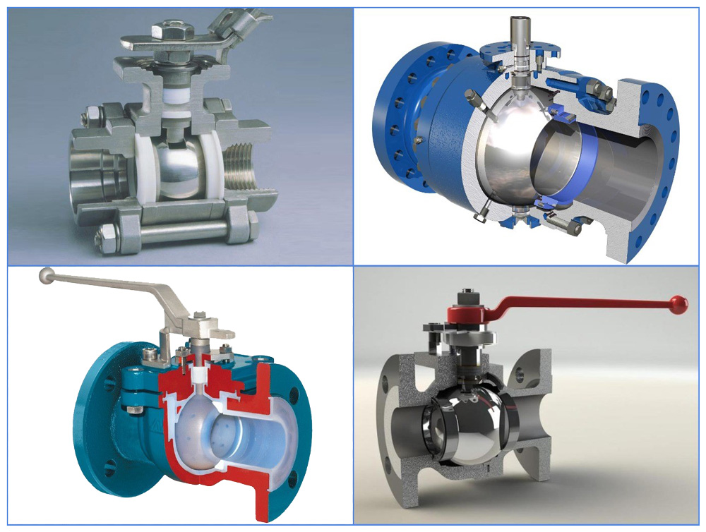 Τύποι σφαιρικών βαλβίδων μεγάλης διαμέτρου
