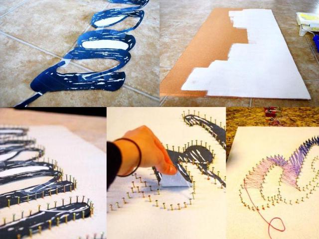 فئة رئيسية من الحروف في تقنية String Art