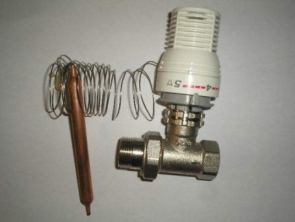 Termostatický ventil s diaľkovým senzorom