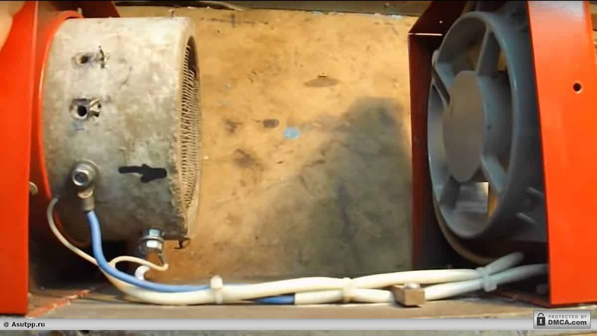 Διαχωρισμός ανεμιστήρα και σωλήνα με θερμάστρα Διαχωρισμός ανεμιστήρα και σωλήνα με θερμάστρα